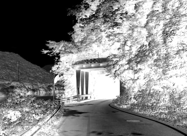 旧豪渓秦橋下のトンネル（滝の端隧道）の外観