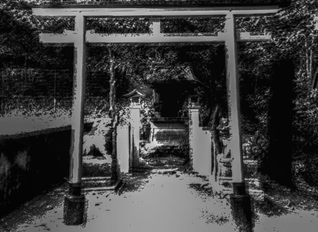 恩智惣池の鳥居