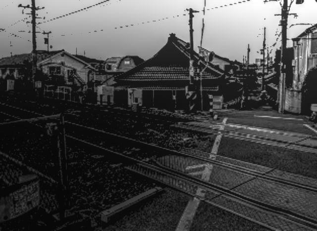 米崎踏切の外観