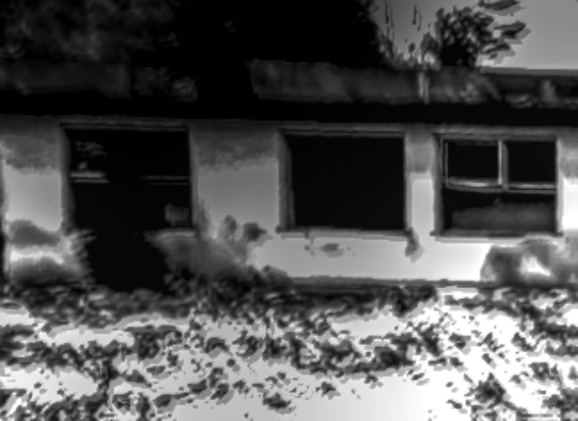 大池の廃病院の外観