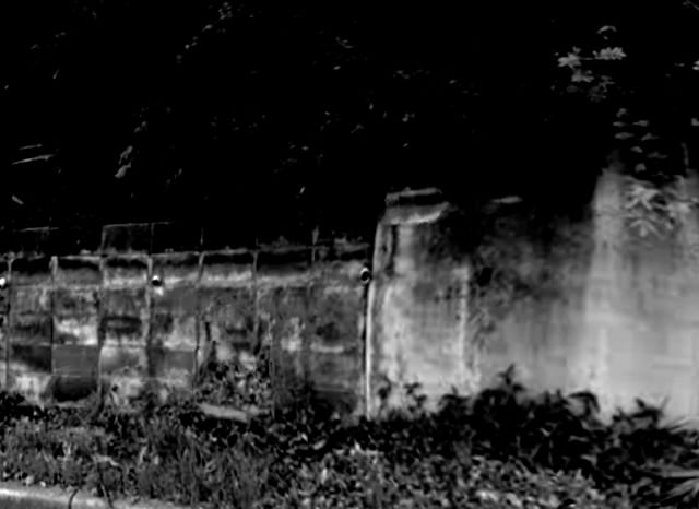 押部谷の廃墟にまつわる噂をイメージした住宅跡の白黒画像